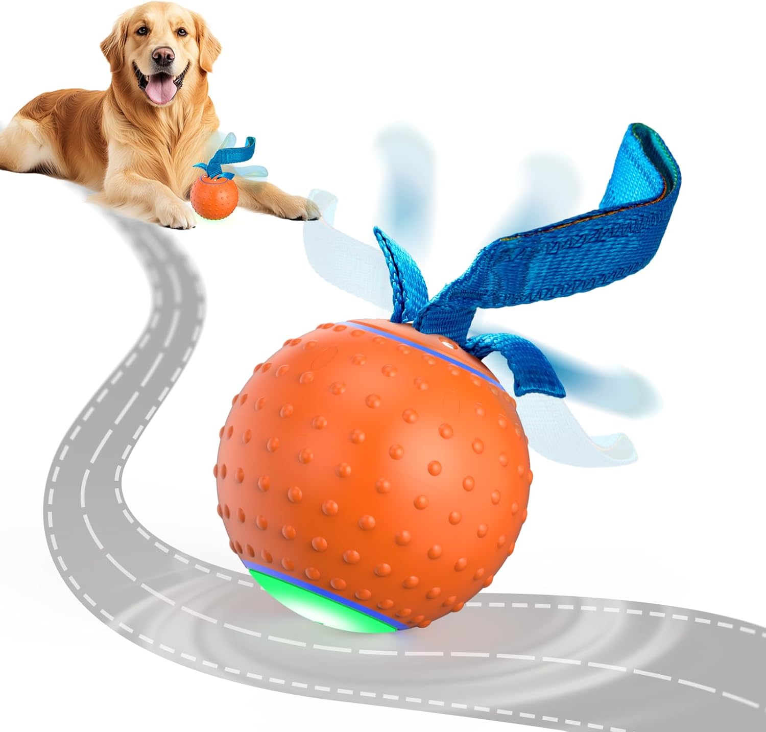 Interactive Dog Ball Toys Electric Automatic Moving Dog Toys to Keep Them Busy Rechargeable Smart Rolling