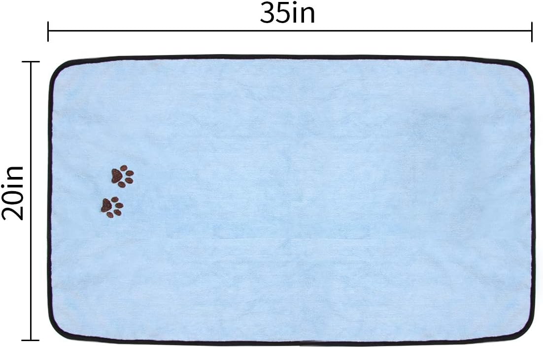 Pet Dog Cat Microfiber Drying Towel Ultra Absorbent Great for Bathing and Grooming (2-Pack)
