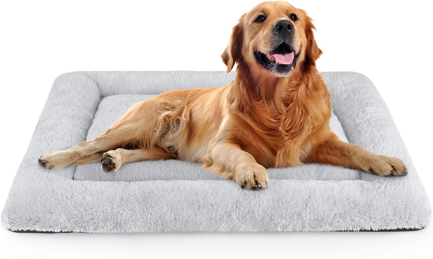 Dog Bed Mat Soft Crate Pad Washable Anti-Slip Mattress for Large Medium Small Dogs and Cats Kennel Pad(40'' x 27'' Grey)