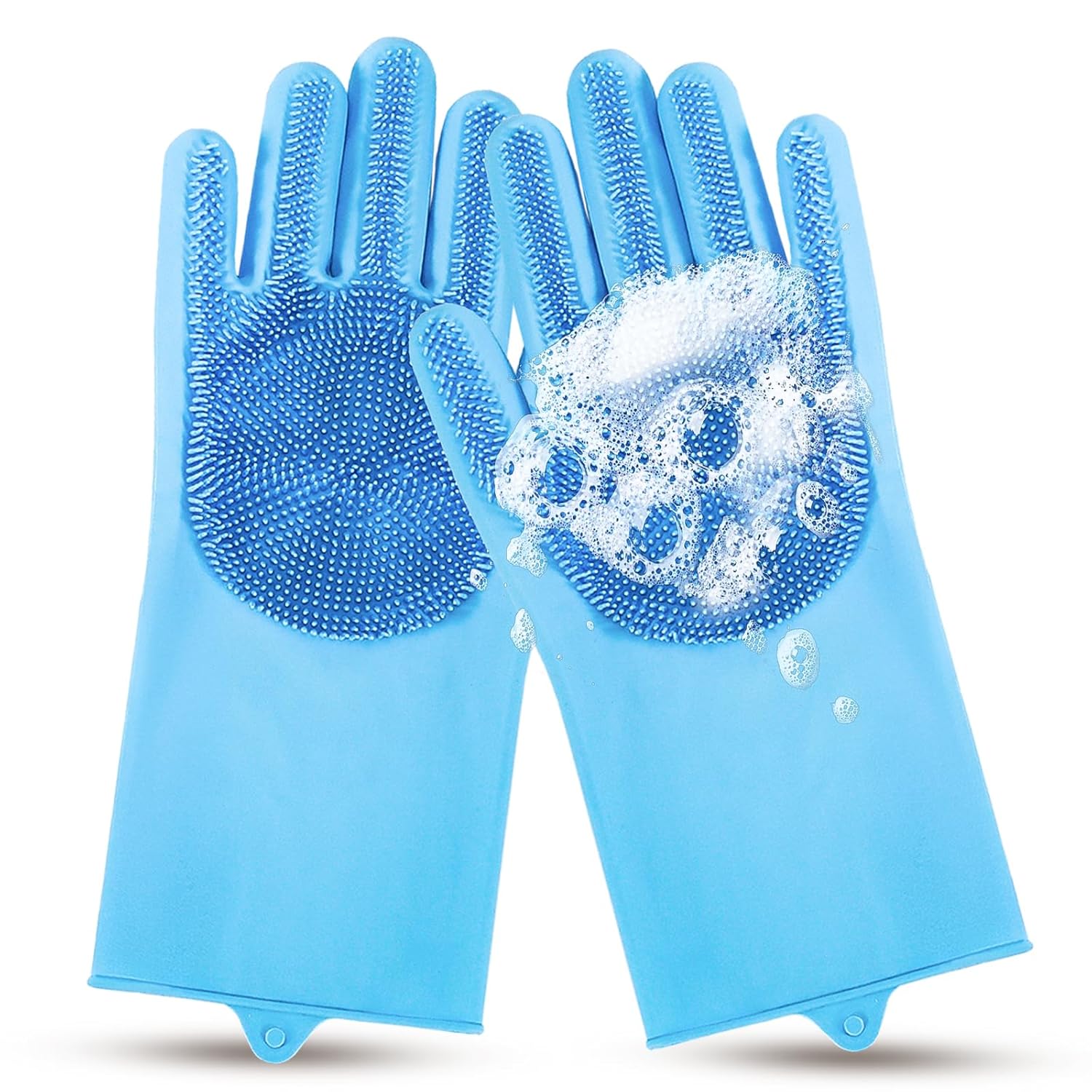 -Pet Grooming Gloves - Dog Bath Gloves - Reinforced 5 Finger Design - Perfect for Cat Bath Gloves - Massage - Hair Removal Tool