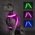 Light Up Dog Harness, No Pull Led Dog Harness Glow-in-The-Dark for Night Walking, USB Rechargeable Lighted Safety Vest for Small Dogs, Adjustable Soft Mesh Fully Illuminated (Pink, Small)