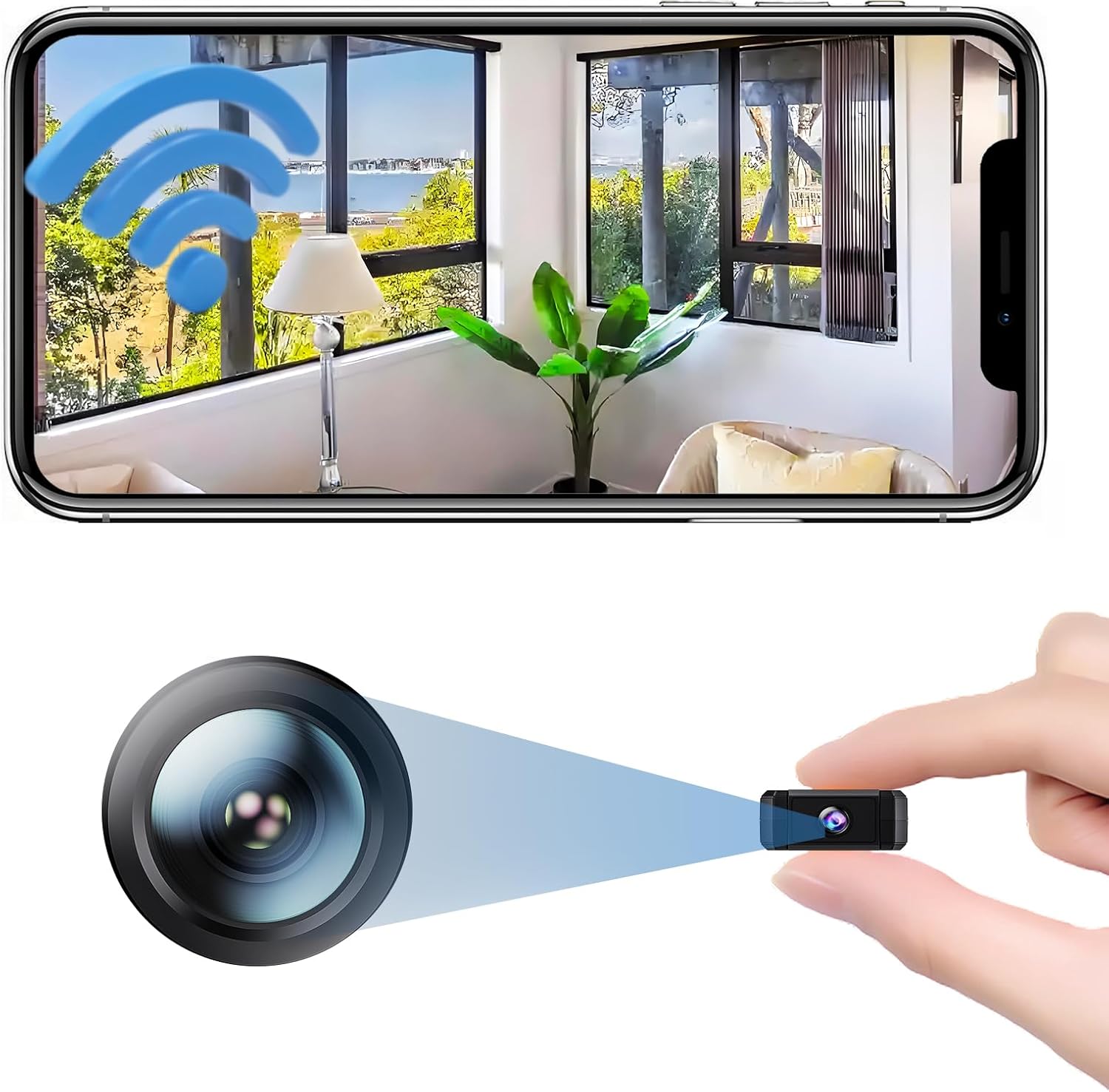 Mini Wireless Security Camera Small Home WiFi 1080P Micro 2025 HD Nanny Cam with Motion Detection,Cloud & SD Storage,Night Vision,Wide Angle Portable Tiny Cameras for Home Baby Office Indoor Outdoor