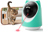 Pet Camera 2K Indoor Cat Camera Auto-Tracking for Cats, Cat Laser, Motion Detection Alerts, Night Vision, 2-Way Audio of pet Monitor, Cat Dog Home Security Camera with Phone App （Light Green）