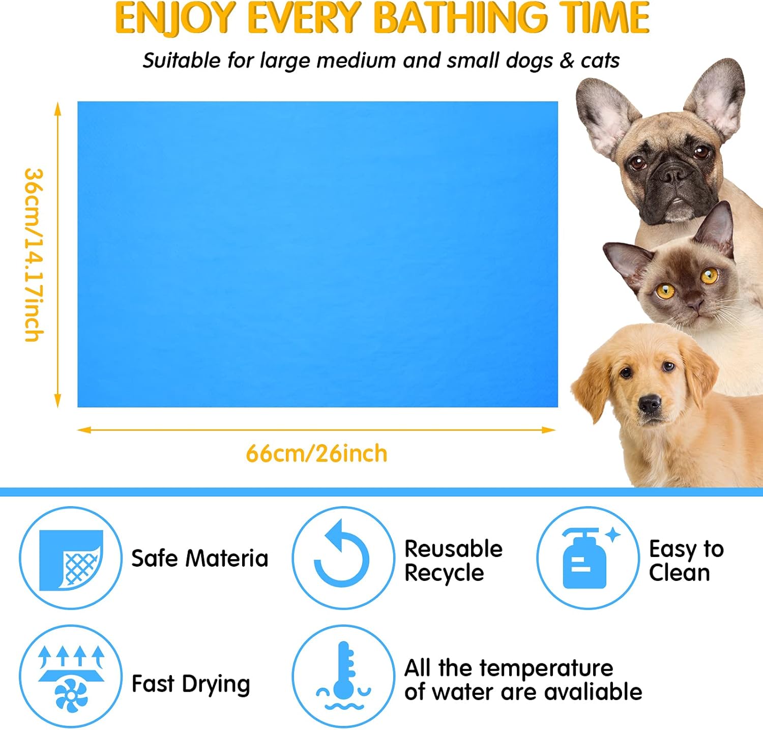 3 Pieces Pet Absorbent Dog Bath Towel 25.2 x 16.34 Inch Quick Drying Pet Shower Grooming Towel Machine Washable Suitable for Any Size Dogs Cats