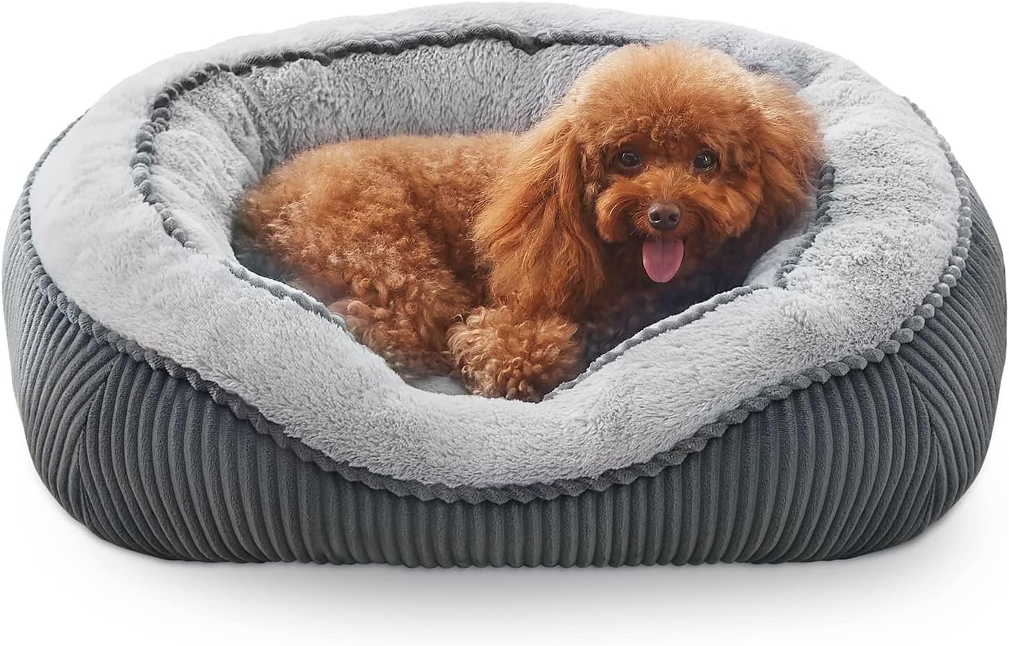 Dog Beds for Small Medium Large Dogs & Cats. Washable Pet Bed, Orthopedic Dog Sofa Bed, Luxury Wide Side Fancy Design, Soft Calming Sleeping Warming Puppy Bed, Anti-Slip Bottom