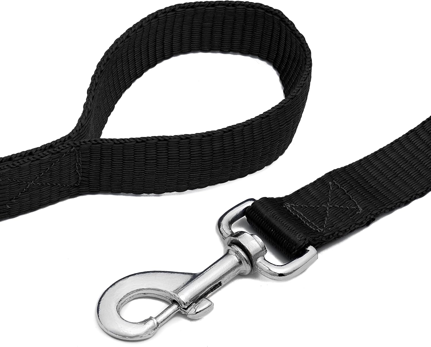 Dog Leash Strong Traditional Style and Durable Nylon Leashes for Walking and Training, Heavy Duty with Easy-to-use Collar Hook Colour Black, Red, Blue (Black, 6ft)