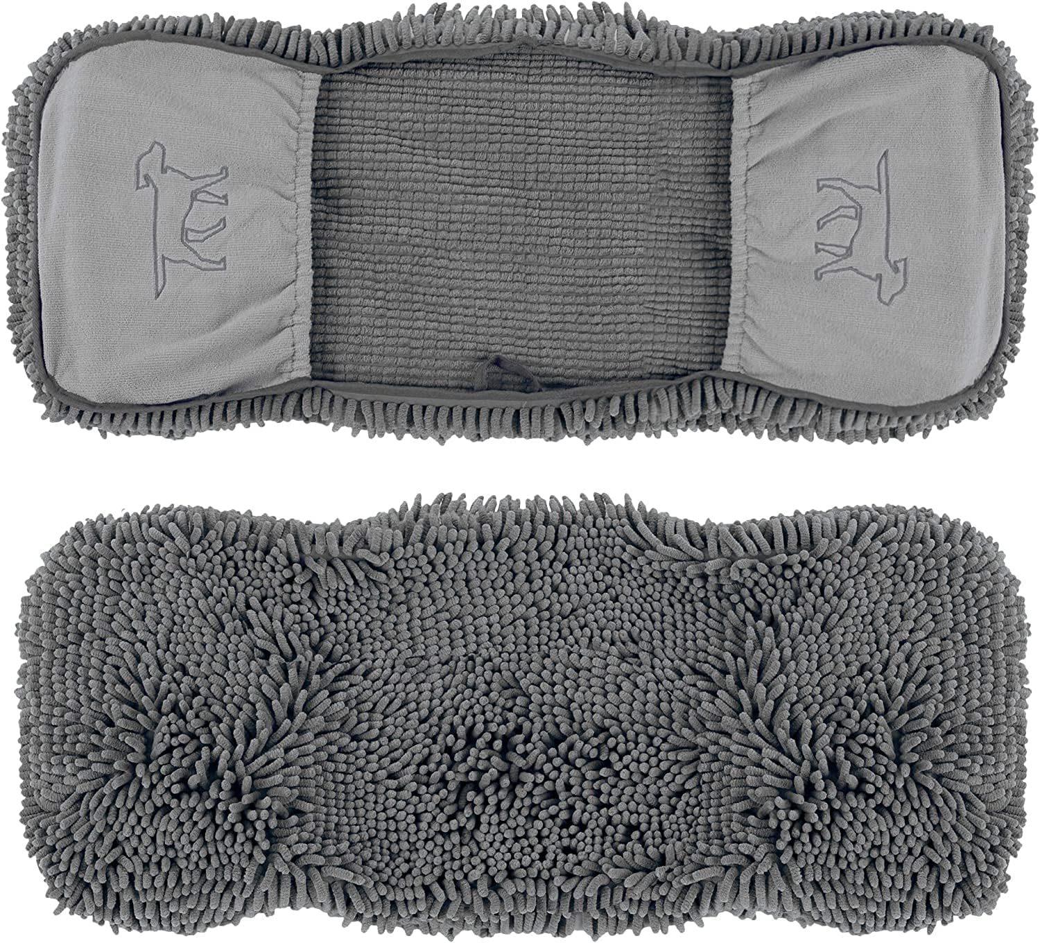 Quick Dry Towel for Dogs | Ultra Absorbent Microfiber Shammy | Extra Large 35x15 Size Dog Bath Towel | Comfortable Hand Pockets | Indoor Outdoor Use | Durable Material | Machine Washable